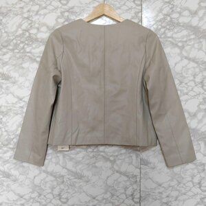 Beart Faux Leather Collarless Jacket Blouson M
